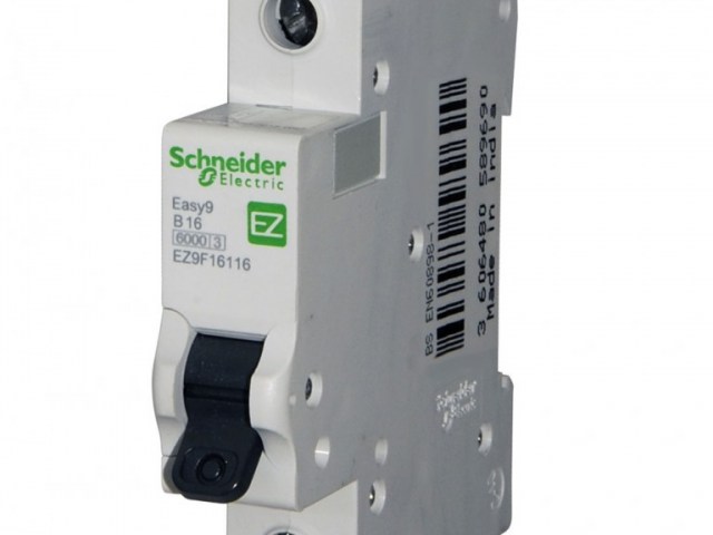 MCB EZ9F34116 ,Schneider Easy 1P 16A 4.5KA 230/ 400
