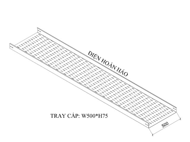 KHAY CÁP W500 H75