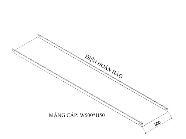 Máng cáp W500 H50