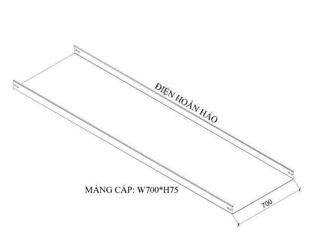Máng cáp W700 H75