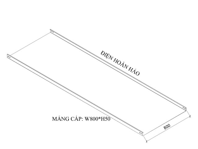 Máng cáp W800 H50