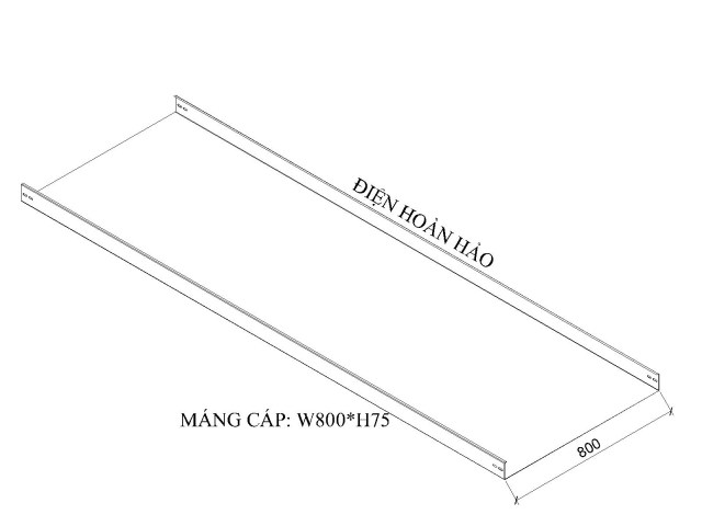 Máng cáp W800 H75